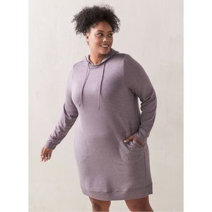 🆕 ActiveZone Purple French Terry Hooded Dress 2X